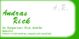 andras rick business card